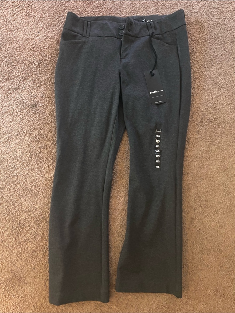 NWT torrid gray studio ponte stretch trousers